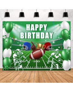 MEHOFOND Football Birthday Party Decorations Backdrop Super Football Bowl Game Day Supplies Football Sports Fans Birthday Photo Background Banner Cake Table Photo Booth Props Vinyl 7x5ft